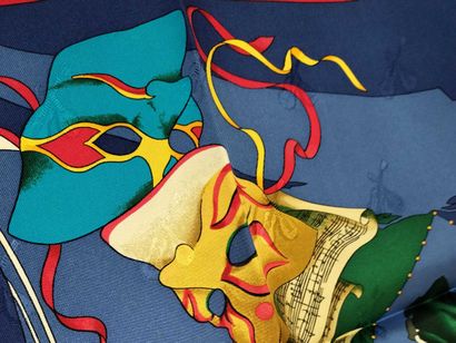 HERMES 90-cm multicolored silk scarf.
Dimensions:...