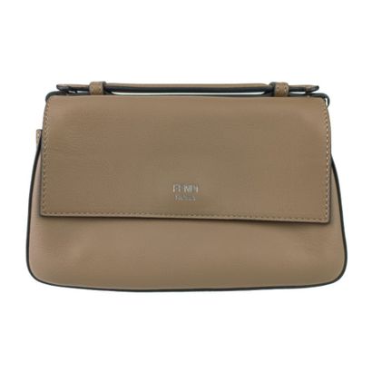 FENDI “Chain Baguette Charm” bag in beige...