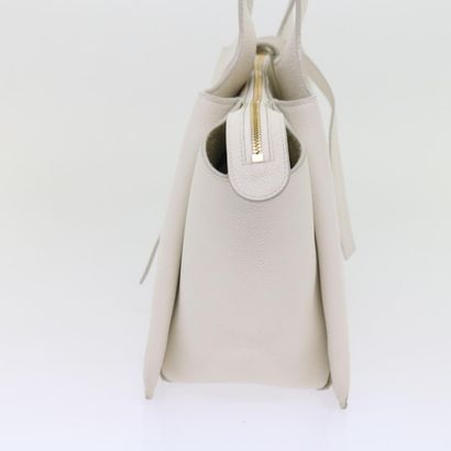CELINE Sac « Tri-Fold » en cuir blanc, taille...