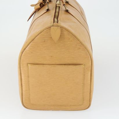 LOUIS VUITTON “Keepall” bag in beige Epi...