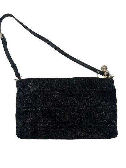 CHRISTIAN DIOR Sac « black cannage » à décor...