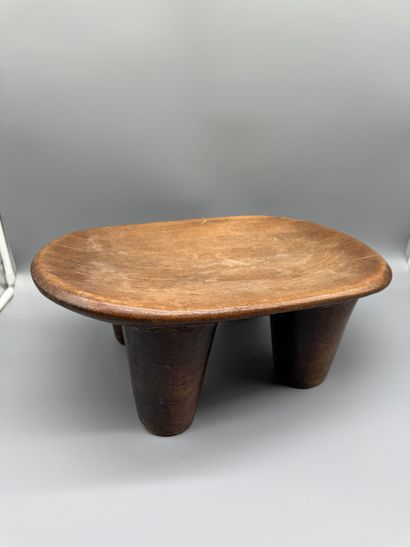 STOOL WITH RECTANGULAR SEAT, SENOUFO, IVORY...