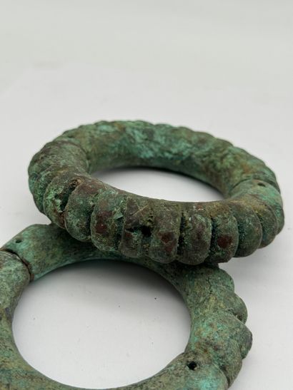 PAIR OF COIN BRACELETS - Burkina Faso, Ivory...