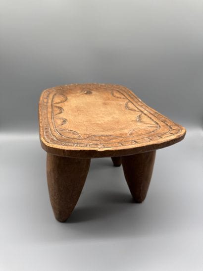 STOOL WITH DECORATION ON THE TOP SURFACE,...