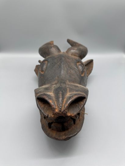 BUFFALO HELMET MASK - Grasslands, Cameroon...