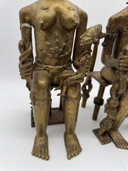 TWO ANTHROPOMORPHIC FIGURES - CAMEROON -...