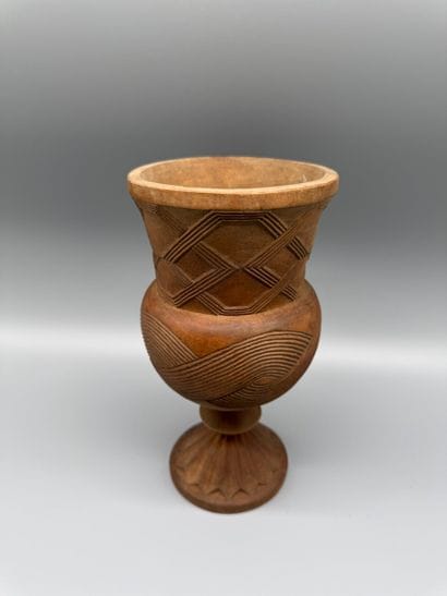 PRESTIGIOUS CUP OR PALM-LEAF WINE GLASS ON...