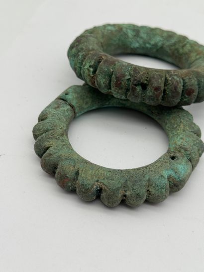 PAIR OF COIN BRACELETS - Burkina Faso, Ivory...