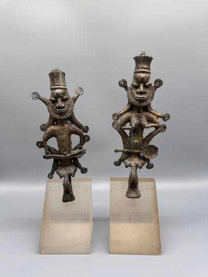 Pair of Edàn Ogbóni Ritual Scepers
Yoruba...
