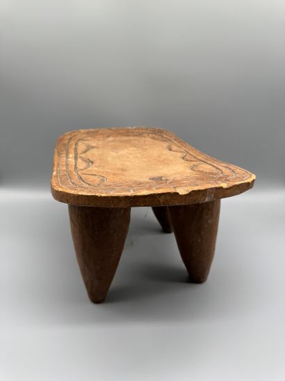 STOOL WITH DECORATION ON THE TOP SURFACE,...