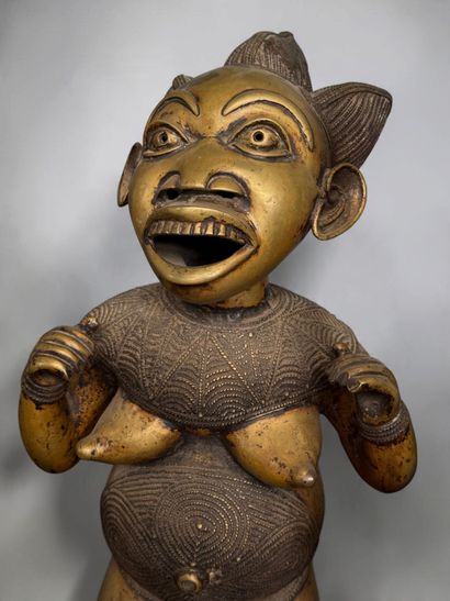 PAIR OF ANTHROPOMORPHIC FIGURES - Grasslands,...