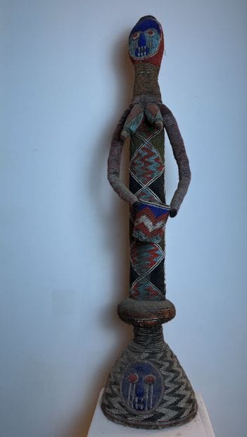 PRESTIGIOUS FEMALE FIGURE HOLDING A CUP,...
