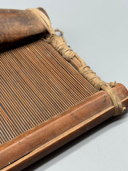 WEAVING TOOL, IVORY COAST OR GHANA Light-colored...