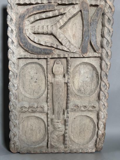 LARGE DECORATED ATTIC DOOR - Mali or Burkina...