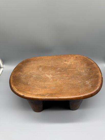 STOOL WITH RECTANGULAR SEAT, SENOUFO, IVORY...