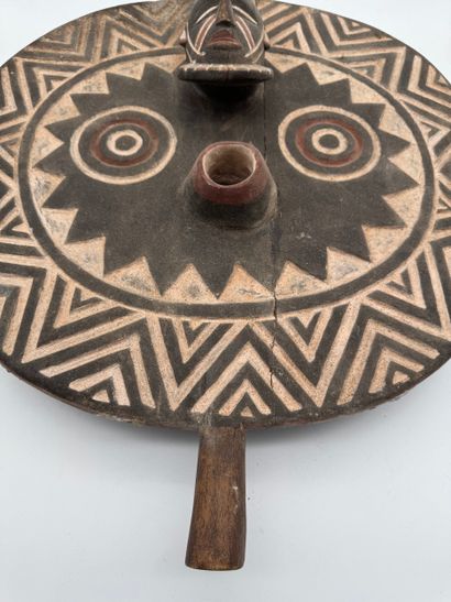ROUND MASK WITH GEOMETRIC DECORATIONS - Burkina...
