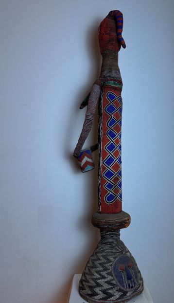PRESTIGIOUS FEMALE FIGURE HOLDING A CUP,...