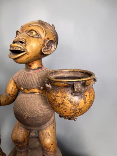 PAIR OF ANTHROPOMORPHIC FIGURES - Grasslands,...