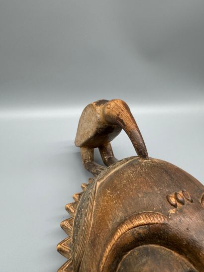 YAOURE MASK, IVORY COAST Wood with a light...