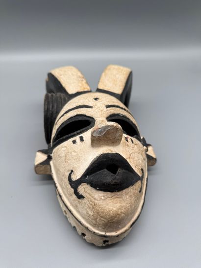 ELU MASK, OGONI, NIGERIA Wood, kaolin, black...