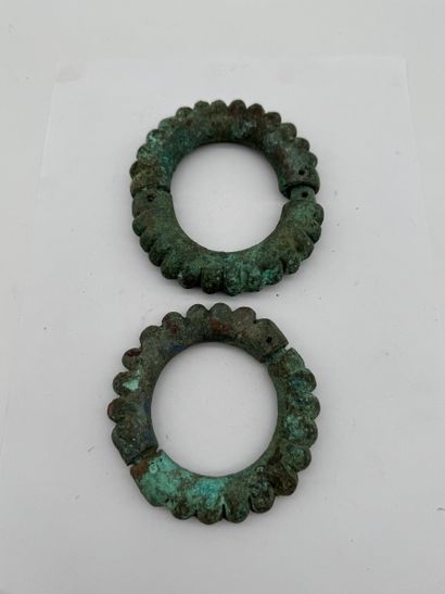 PAIR OF COIN BRACELETS - Burkina Faso, Ivory...