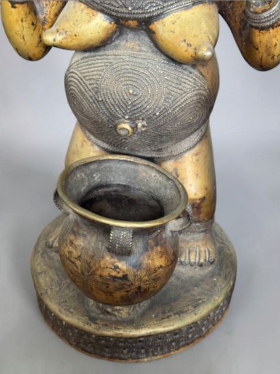 PAIR OF ANTHROPOMORPHIC FIGURES - Grasslands,...