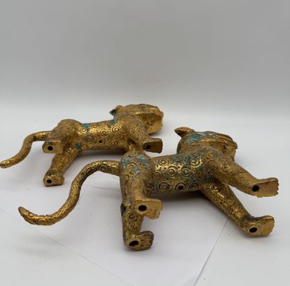 PAIR OF LEOPARDS - Nigeria - Former Kingdom...
