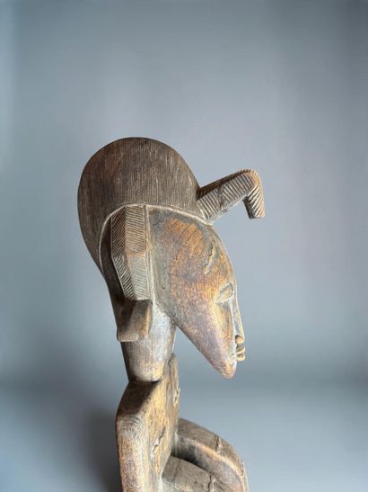 SEATED FEMALE STATUE - Southern Mali, Northern...