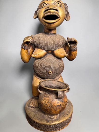 PAIR OF ANTHROPOMORPHIC FIGURES - Grasslands,...