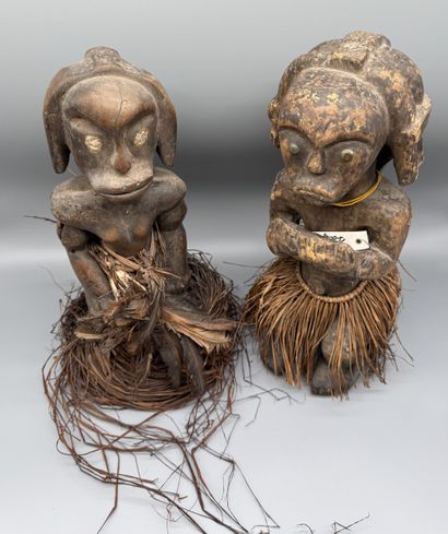 SET OF TWO ANTHROPOMORPHIC RELIQUARY GUARDIAN...
