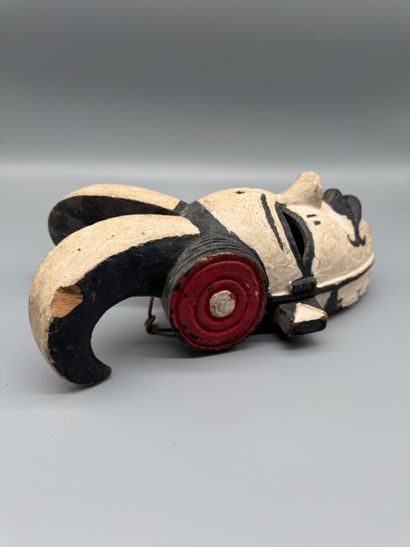ELU MASK, OGONI, NIGERIA Wood, kaolin, black...