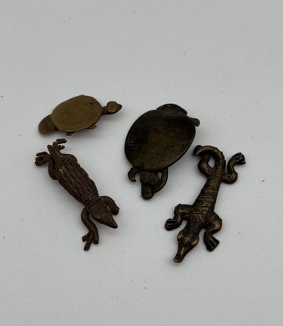 SET OF FOUR ZOOMORPHIC FIGURINES - BURKINA...