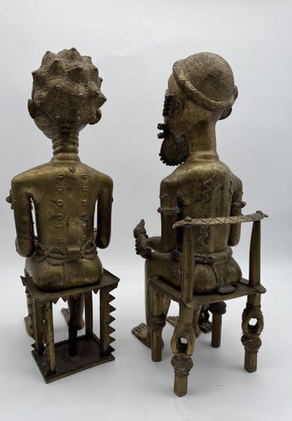 TWO ANTHROPOMORPHIC FIGURES - CAMEROON -...