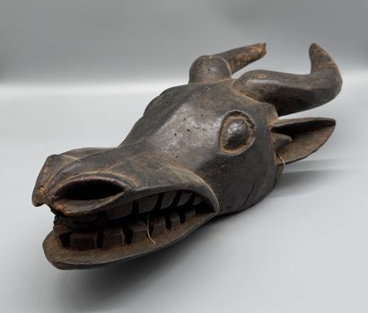 BUFFALO HELMET MASK - Grasslands, Cameroon...