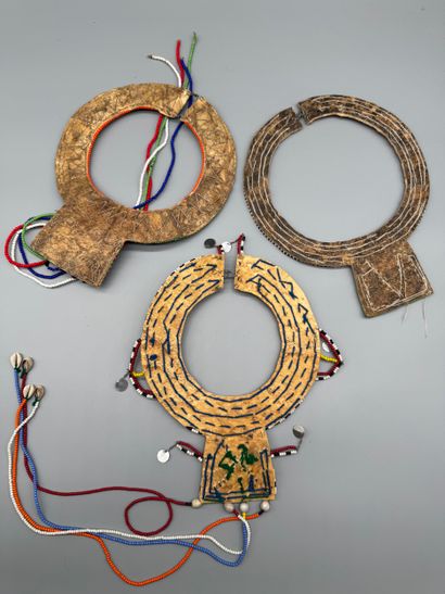 SET OF 3 MASAI NECKLACES, KENYA, TANZANIA...