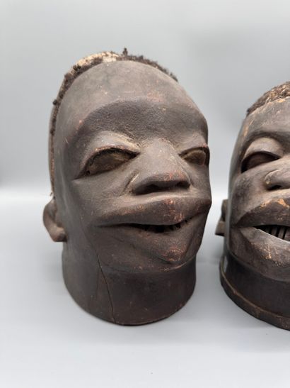 SET OF TWO LIPIKO INITIATION HELMET-MASKS...