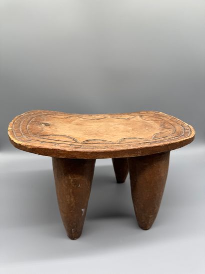 STOOL WITH DECORATION ON THE TOP SURFACE,...