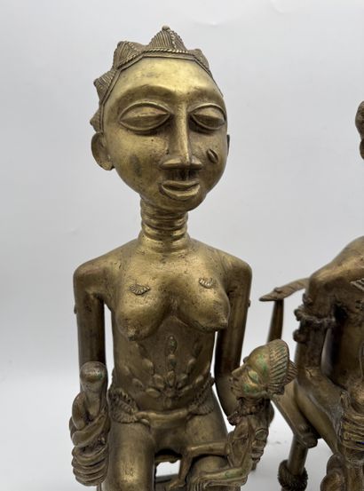 TWO ANTHROPOMORPHIC FIGURES - CAMEROON -...