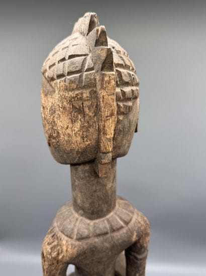 KNELTING MOTHER WITH CHILD, DOGON, MALI Wood...
