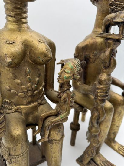 TWO ANTHROPOMORPHIC FIGURES - CAMEROON -...