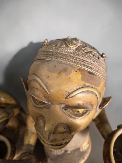 PAIR OF ANTHROPOMORPHIC FIGURES - Grasslands,...