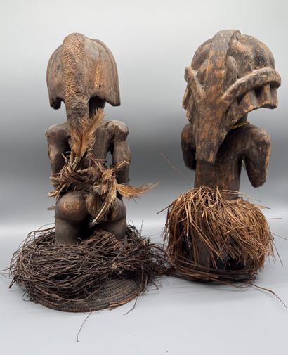 SET OF TWO ANTHROPOMORPHIC RELIQUARY GUARDIAN...