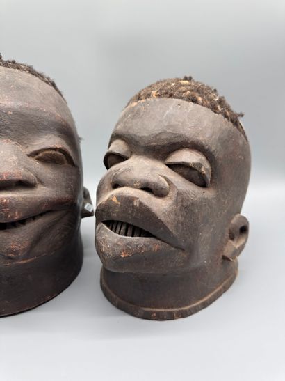 SET OF TWO LIPIKO INITIATION HELMET-MASKS...