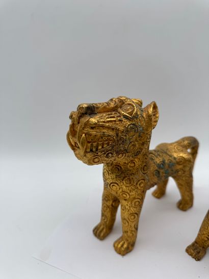 PAIR OF LEOPARDS - Nigeria - Former Kingdom...