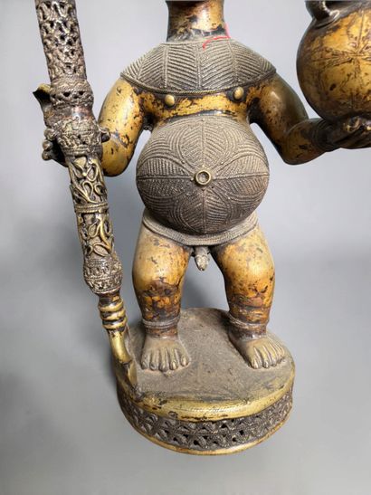 PAIR OF ANTHROPOMORPHIC FIGURES - Grasslands,...