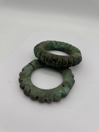 PAIR OF COIN BRACELETS - Burkina Faso, Ivory...