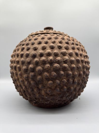 BUTTON JAR, LOBI, BURKINA FASO 
Ceramic....