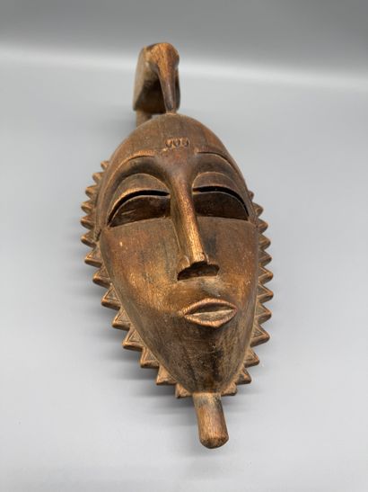 YAOURE MASK, IVORY COAST Wood with a light...