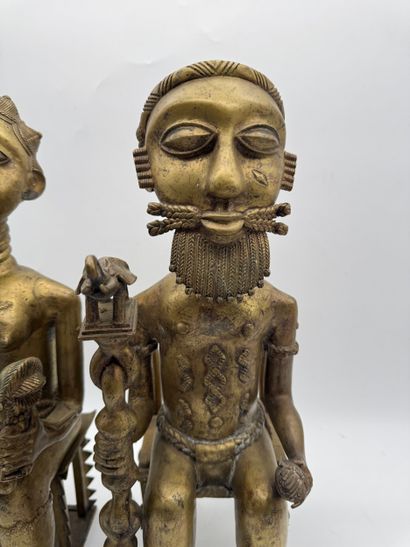 TWO ANTHROPOMORPHIC FIGURES - CAMEROON -...