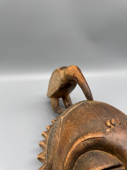 YAOURE MASK, IVORY COAST Wood with a light...